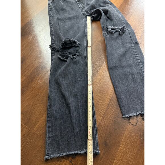 Abercrombie & Fitch Ankle Straight Ultra High Rise Jeans Black Casual Goth 26/2 - Picture 4 of 6